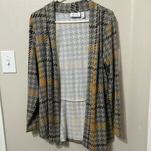 Denim and Company Women’s Cardigan/Blazer Sz Small‎ Open Front Hound’s Tooth